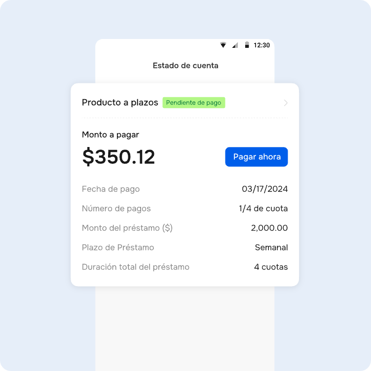 Pantalla para seleccionar la factura en Booya